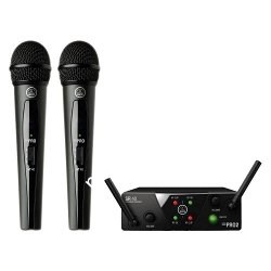 AKG WMS40 Mini2 Vocal Set BD US25B/D (537.900&540.400) - вокальная радиосистема с 2-мя ручными передатчиками c капсюлем D88 - фото 95523