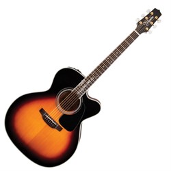 TAKAMINE PRO SERIES 6 P6JC BSB электроакустическая гитара типа JUMBO CUTAWAY с кейсом, цвет санбёрст - фото 95685