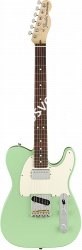 FENDER AMERICAN PERFORMER TELECASTER® WITH HUMBUCKING, RW, SATIN SURF GREEN электрогитара, цвет зеленый, в комплекте чехол - фото 96579