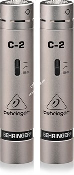 Behringer C-2 подобранная пара конденсаторных микрофонов для студии или концертной работыс держателями и кейсом, 20-20000Гц, Max.SPL 140 дБ - фото 9991