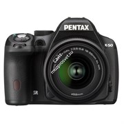 Фотокамера Pentax K-50 + объективы DA L 18-55 WR и DA L 50-200 WR черный