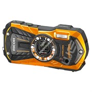 Влагозащищенная компактная фотокамера Ricoh WG-30 Wi-Fi оранжевый с серыми вставками