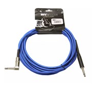 Invotone ACI1204/B - инструм. кабель, 6,3 джек моно &lt;-> 6,3 джек моно угловой, длина 4 м (синий)