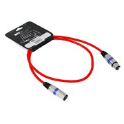 INVOTONE ACM1101/R - микрофонный кабель,  XLR(папа) &lt;-> XLR(мама),  длина 1 м (красный)