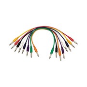 ONSTAGE PC18-17QTR-S - комплект кабелей, 6,3 джек моно  <-> 6,3 джек моно  , 43см ,(8 цветов)