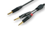 ROXTONE GPTC130/3 Аудио-кабель, 5,5mm, 6,3mm stereo Jack -2x6,3mm mono Jack, цвет черный, 3м