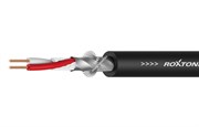 ROXTONE MC020/100 Black Симметричный микрофонный кабель 100м на картонной катушке, 2x0,25мм2., D 6,5мм, AWG: 23., 100% экранирование (спираль из луженой медной проволоки + алюминиевая фольга), цвет: Черный. Температурный режим эксплуатации: -20/+70