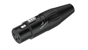 ROXTONE RX3FP-BT (1шт. в индивидуальной упаковке) Разъем cannon кабельный, мама 3-х контактный. цвет: Черный Standart