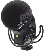 RODE VideoMic Pro Rycote компактный накамерный микрофон-пушка. Питание от батареи 9В типа "Крона", несъемный кабель 3,5 мм стерео stereo mini-Jack (выход "двойное моно"), Встроенные ветрозащита и антивибрационные "Лиры Rycote", вес 86г.