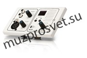 Настенный зональный удаленный контроллер управления CVGaudio PMM- 380 CAT5e/6 с линейным (2RCA) и микрофонным (XLR) входами, громкость, выбор входа, удаление 100m, белый пластик