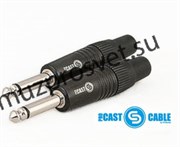 PROCAST Cable TR-6.3/6/M/M – TR Jack (male) 6.3mm разъем под пайку на кабель 6мм, MONO, металлический корпус, цвет черный