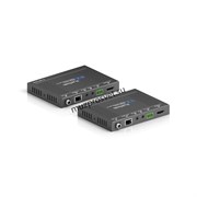 Комплект из приемника и передатчика PureTools PT-HDBT-200 сигналов HDMI и IR через интерфейс HDBaseT