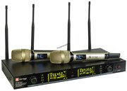 Direct Power Technology DP-220 VOCAL двухканальная вокальная радиосистема с ручными металлическими передатчиками и ЖК-дисплеем