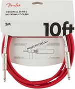 FENDER 10' OR INST CABLE FRD инструментальный кабель, красный, 10' (3,05 м)