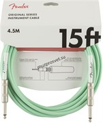 FENDER 15' OR INST CABLE SFG инструментальный кабель, зеленый, 15' (4,6 м)