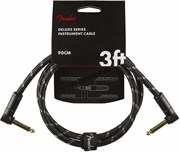 FENDER DELUXE 3' INST CABLE BTD инструментальный кабель, черный твид, 3' (91,44 см)