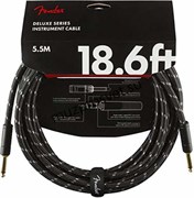 FENDER DELUXE 18.6&#39; INST CBL BTWD инструментальный кабель, черный твид, 18,6&#39; (5,7 м)