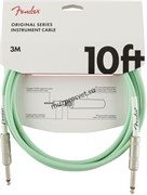 FENDER 10' OR INST CABLE SFG инструментальный кабель, зеленый, 10' (3,05 м)