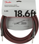 FENDER FENDER 18.6' INST CABLE RED TWD инструментальный кабель, красный твид, 18,6' (5,7 м)
