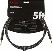 FENDER DELUXE 5&#39; INST CBL BTWD инструментальный кабель, черный твид, 5&#39; (1,52 м)