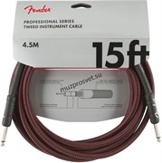 FENDER FENDER 15' INST CABLE RED TWD инструментальный кабель, красный твид, 15' (4,6 м)