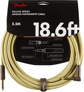 FENDER DELUXE 18.6' ANGL INST TWD инструментальный кабель, твид, 18,6' (5,7 м)