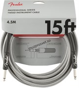 FENDER FENDER 15' INST CABLE WHT TWD инструментальный кабель, белый твид, 15' (4,6 м)