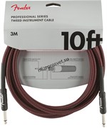 FENDER FENDER 10' INST CABLE RED TWD инструментальный кабель, красный твид, 10' (3,05 м)