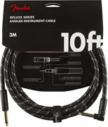 FENDER DELUXE 10' ANGL INST CBL BTWD инструментальный кабель, черный твид, 10' (3,05 м)