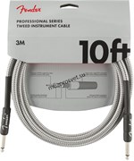 FENDER FENDER 10&#39; INST CABLE WHT TWD инструментальный кабель, белый твид, 10&#39; (3,05 м)