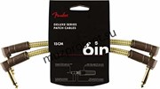 FENDER DELUXE 6' CABLE TWD 2 PACK комплект инструментальных кабелей (2 шт.), 6" (15 см), твид