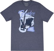 FENDER VINTAGE GEO 1946 T-SHIRT, BLUE XL футболка, цвет синий, размер XL