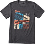 FENDER JAGUAR T-SHIRT, DRK GREY, XXL футболка, цвет серый, размер XXL