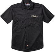 FENDER 60TH ANNIVERSSARY JAZZMASTER WORKSHIRT, рубашка с коротким рукавом, цвет чёрный, размер XL