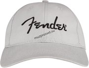 FENDER EMBROIDERED LOGO DAD HAT, SILVER кепка, цвет серый