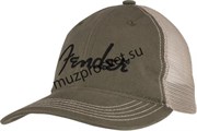 FENDER EMBD LOGO SFT MESH SNAPBACK, OLIVE/KHAKI кепка, цвет хаки