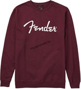 FENDER SPAGHETTI LOGO PULLOVER, MAROON S пуловер, цвет бордовый, размер S