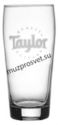 TAYLOR 70010 Taylor Etch Pub Glass, Black- 20 oz. Стакан c логотипом Taylor