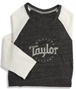 TAYLOR 43107 Ladies Baseball T, Black/Natural- XL Толстовка женская с логотипом Taylor, цвет черный/белый, размер XL