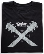 TAYLOR 15818 Taylor Double Neck T, Black- XXL Футболка мужская c логотипом Taylor, цвет черный, размер XXL