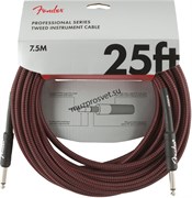 FENDER FENDER 25' INST CABLE RED TWD инструментальный кабель, красный твид, 25' (7,62 м)