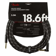 FENDER DELUXE 18.6' ANGL INST BTWD инструментальный кабель, черный твид, 18,6' (5,7 м)