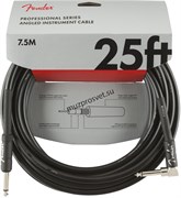 FENDER FENDER 25' ANG INST CBL BLK инструментальный кабель, черный, 25' (7,62 м)