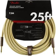 FENDER DELUXE 25' INST CBL TWD инструментальный кабель, твид, 25' (7,62 м)