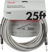 FENDER FENDER 25' INST CABLE WHT TWD инструментальный кабель, белый твид, 25' (7,62 м)