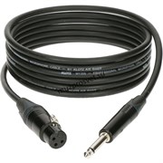 KLOTZ M1FP1N0500 готовый микрофонный кабель на основе MY206, длина 5м, металлические разъемы XLR/F Neutrik - моно Jack Neutrik