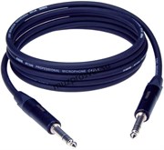 KLOTZ B4PP1-0300 кабель с никелированными разъёмами Stereo Jack (6,3), основа MY206, гибкая оболочка из ПВХ, 3 м, чёрный