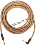 FENDER 10' ANG CABLE, PURE HEMP NAT инструментальный кабель, цвет натуральный, 10' (3,05 м)