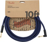 FENDER 10' ANG CABLE, BLUE DREAM инструментальный кабель, цвет синий, 10' (3,05 м)
