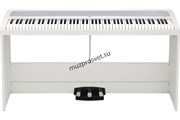 KORG B2SP WH цифровое пианино, взвешенная клавиатура, 12 тембров, стойка, педали и адаптер питания в комплекте, цвет белый